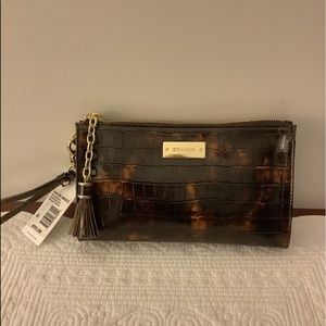 New Brahmin Millie Wristlet in Tortoise